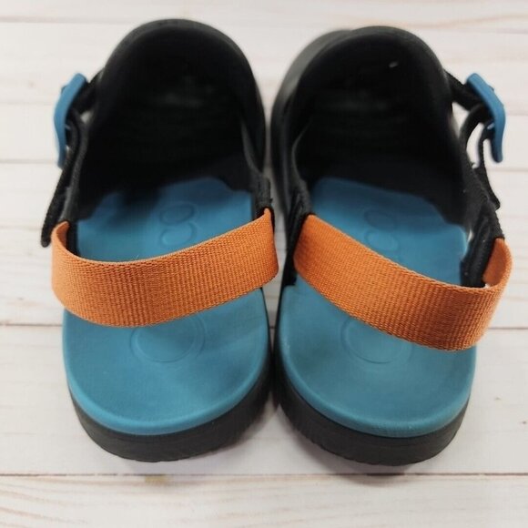 Chaco Chillos Clogs Rubber Youth 6 Black Orange Rubber Strapback - Picture 6 of 12